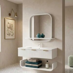 Square Raflı Dekoratif Ayna