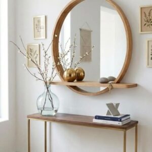 Circle Raflı Dekoratif Ayna