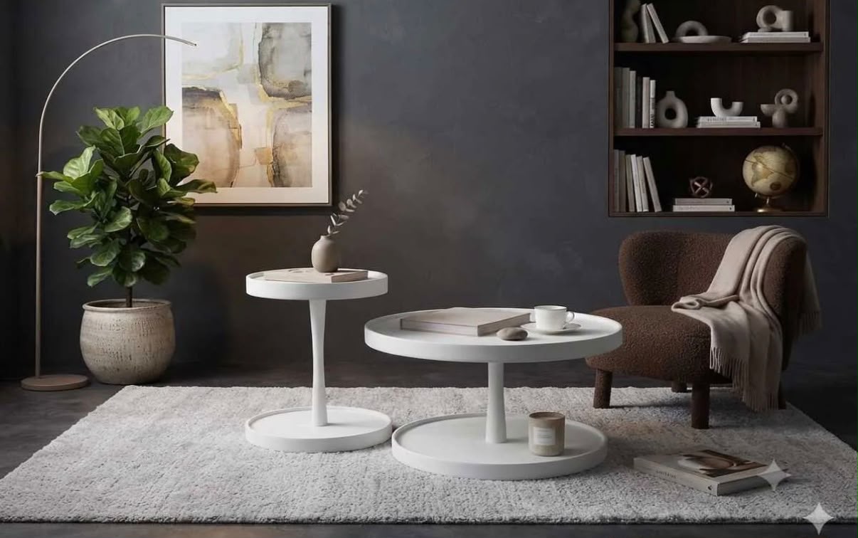 Cosmos Orta ve Yan Sehpa 2'li Set - Görsel 2